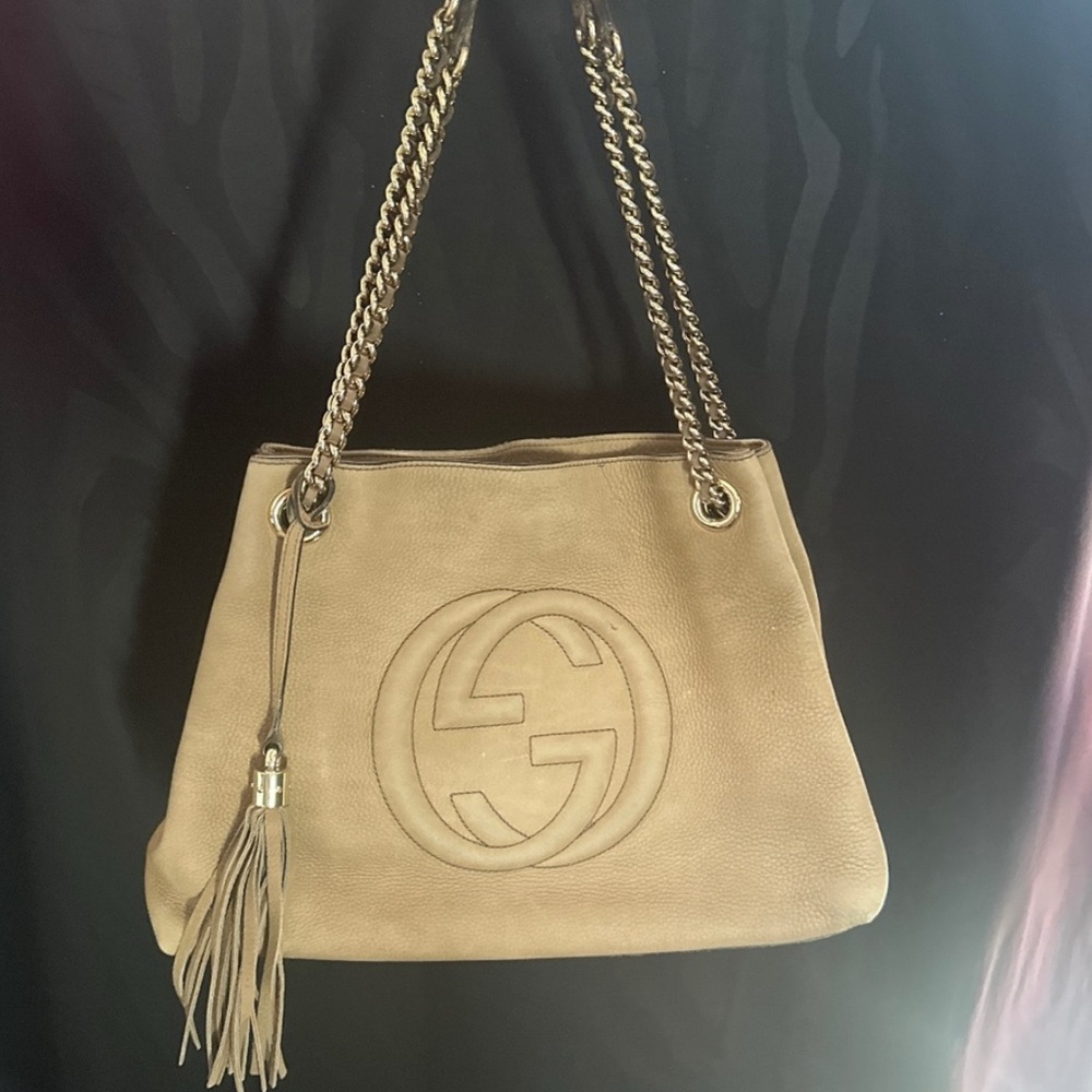 Gucci Tan Leather Shoulder Bag